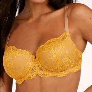 Third Love Yellow and Beige 24/7® Lace Balconette Bra Size‎ 36C1/2